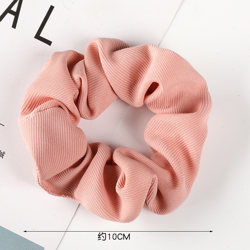 Dây cột tóc đuôi ngựa bằng vải co giãn màu sắc đơn giản cho nữ
