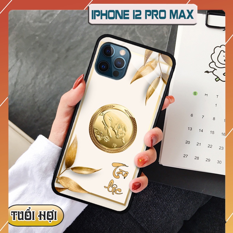 Ốp lưng kính 3D 12 con giáp - iphone 12 promax