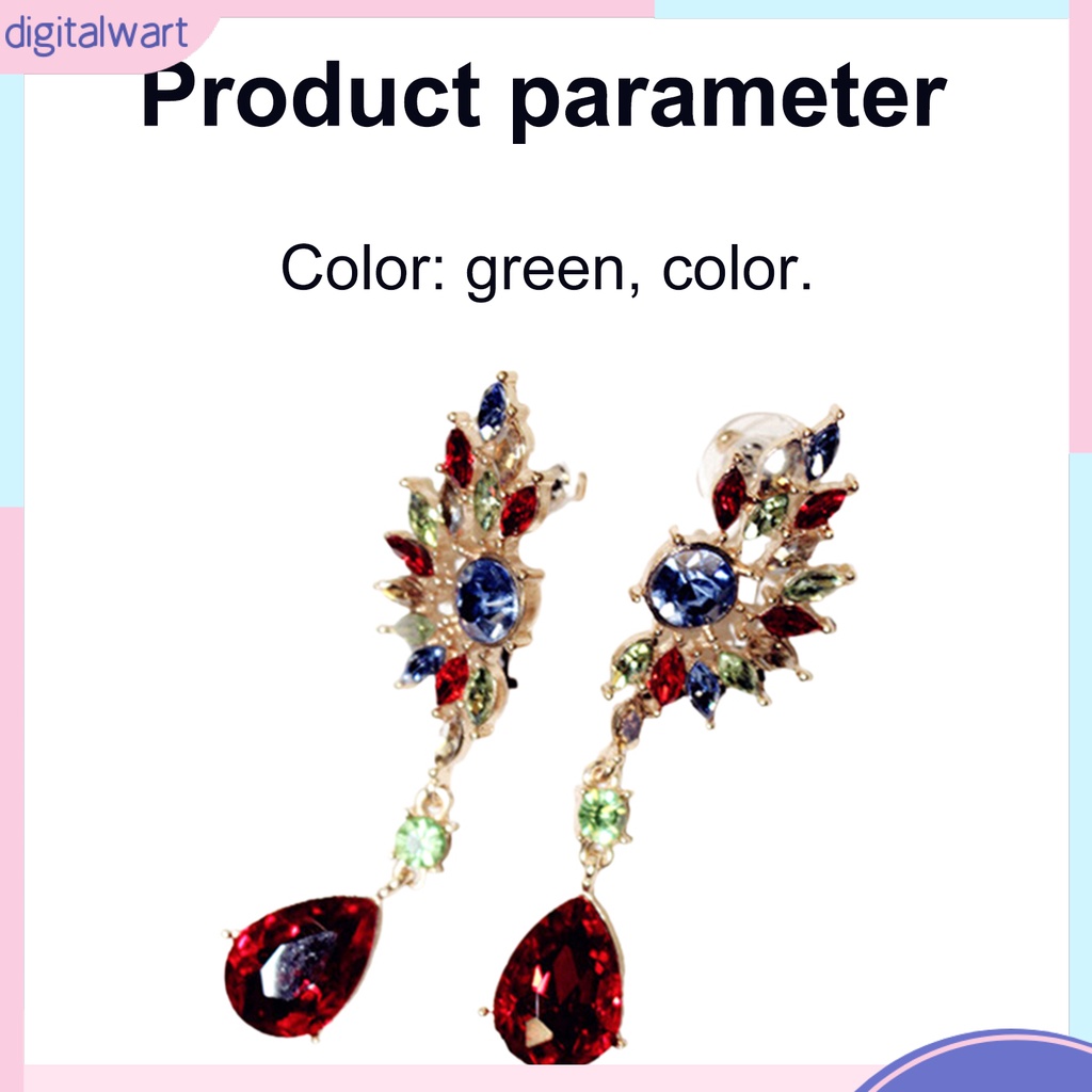 Đôi Khuyên Tai Dáng Dài Hình Đôi Cánh Đính Đá Thời Trang Dành Cho Nữ