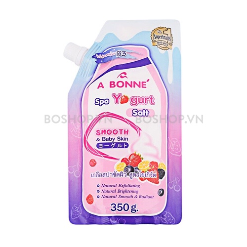 MUỐI BÒ THÁI LAN TẨY TẾ BÀO CHẾT BODY A BONNE' SPA MILK SALT 350G
