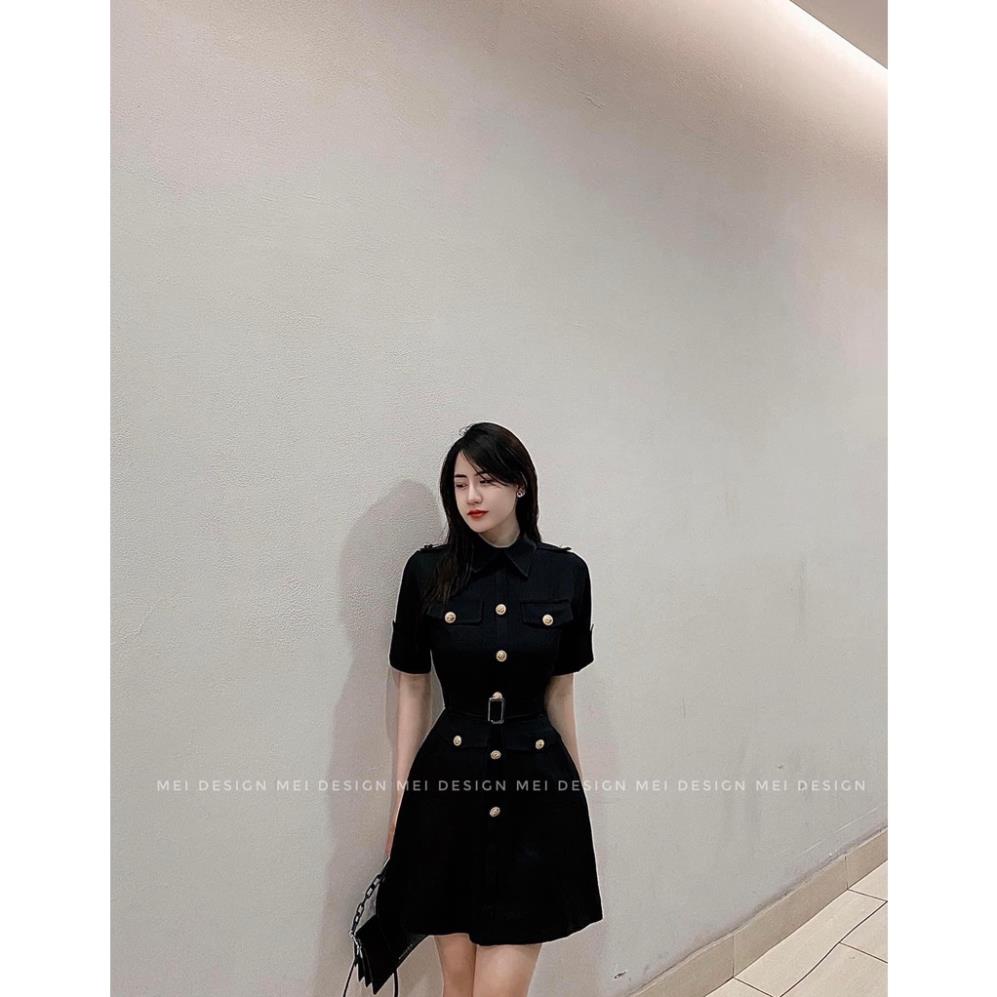 VÁY SƠ MI CỔ VEST KÈM THĂT EO SIÊU ĐẸP