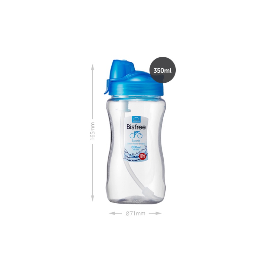 Bình Nước Thể Thao Bisfree Có Ống Hút Dung Tích 350ml / 500ml ABF710TB