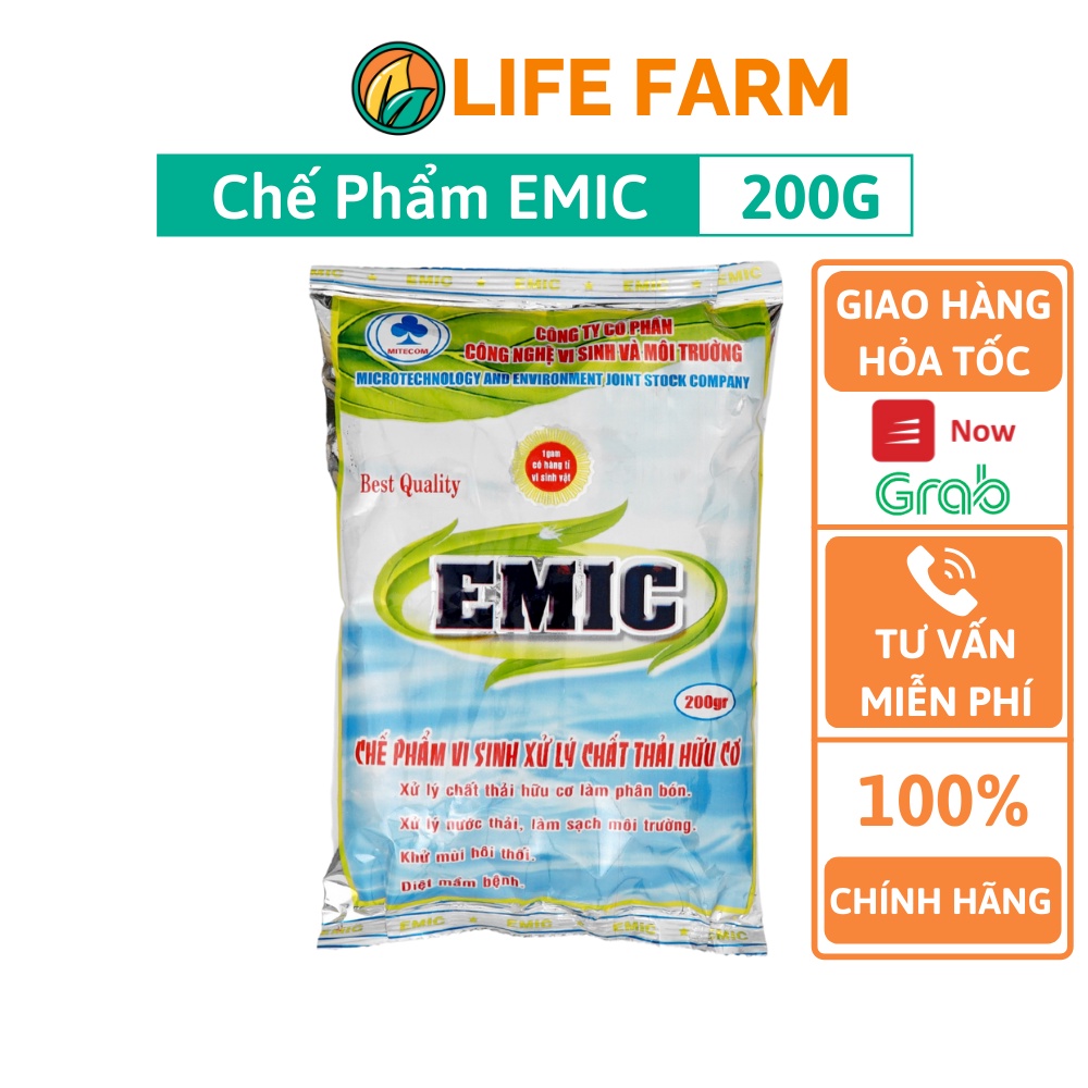 Chế Phẩm Sinh Học EM (EMIC) Ủ Phân, Xử Lý Rác Thải - Gói 200G (EMJ-001)