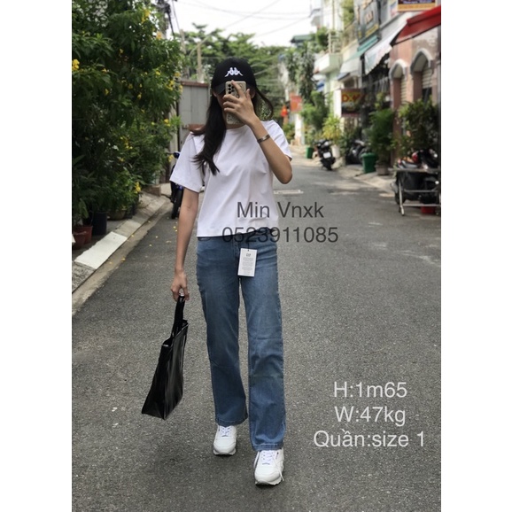 Áo thun nữ croptop dài suông,cotton,supima,dài áo 50-53cm_hàng XK