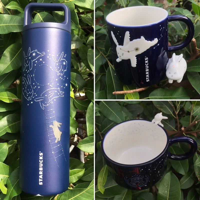 LY SỨ STARBUCKS THỎ NGỌC BST TRUNG THU FLOPPY BUNNY 2021