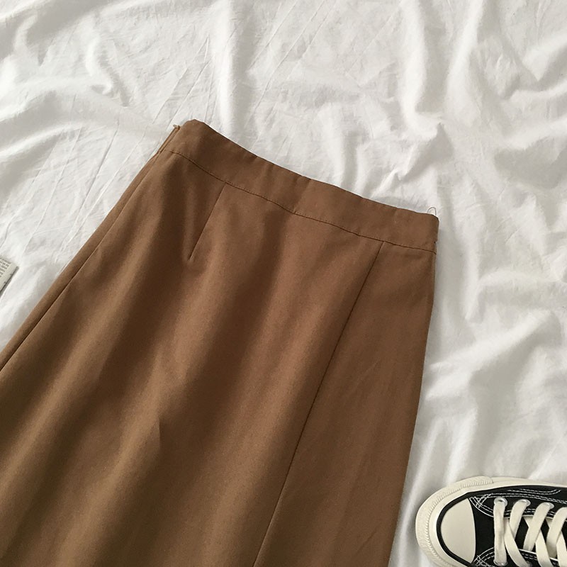 Chân váy thô xẻ vạt lệch dáng dài ulzzang 085 | BigBuy360 - bigbuy360.vn