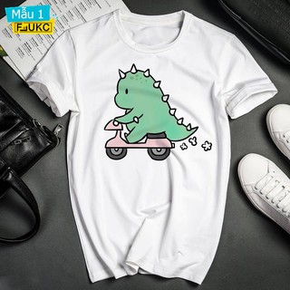 Áo Thun Nữ Dễ Thương in Hình Khủng Long Ngố Cute Đáng Yêu Thích Hợp Làm Áo Đôi Với Bff F702L10