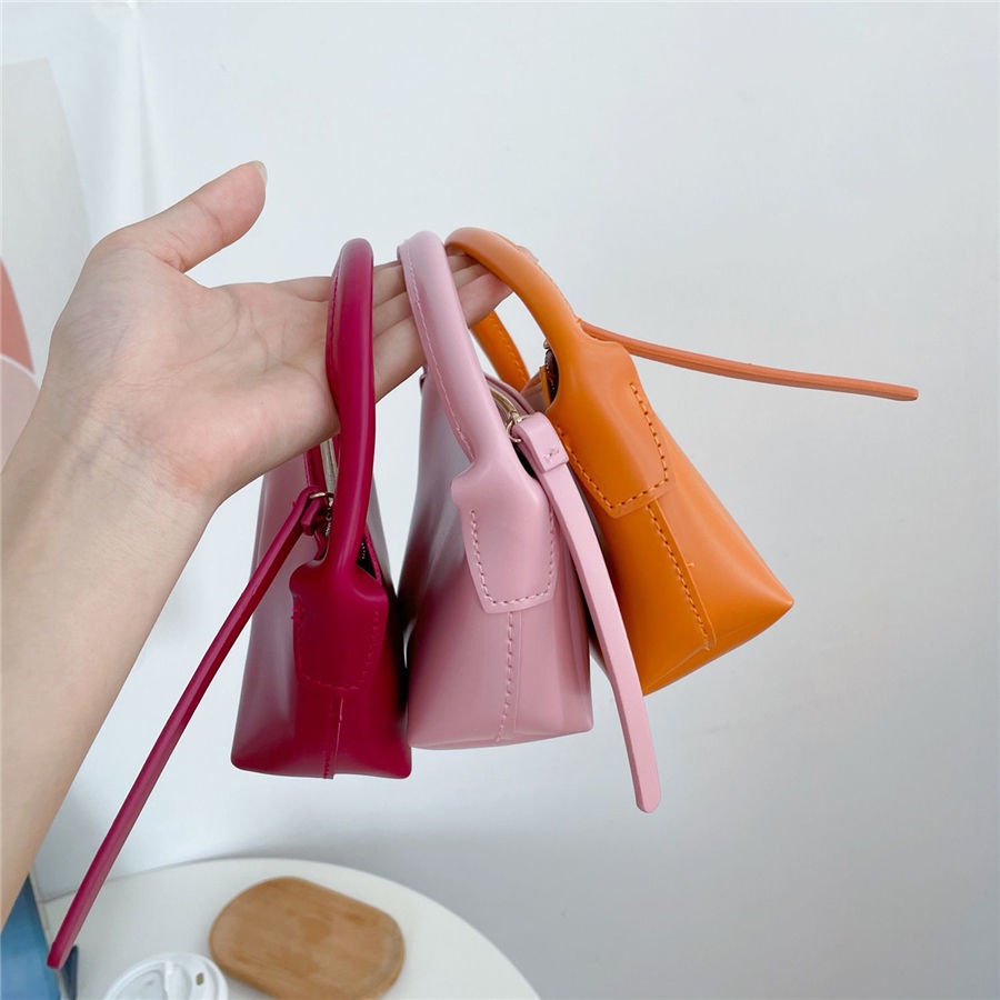 Túi Đựng Điện Thoại / Mỹ Phẩm Mini Màu Sắc Ngọt Ngào Phong Cách Phương Tây