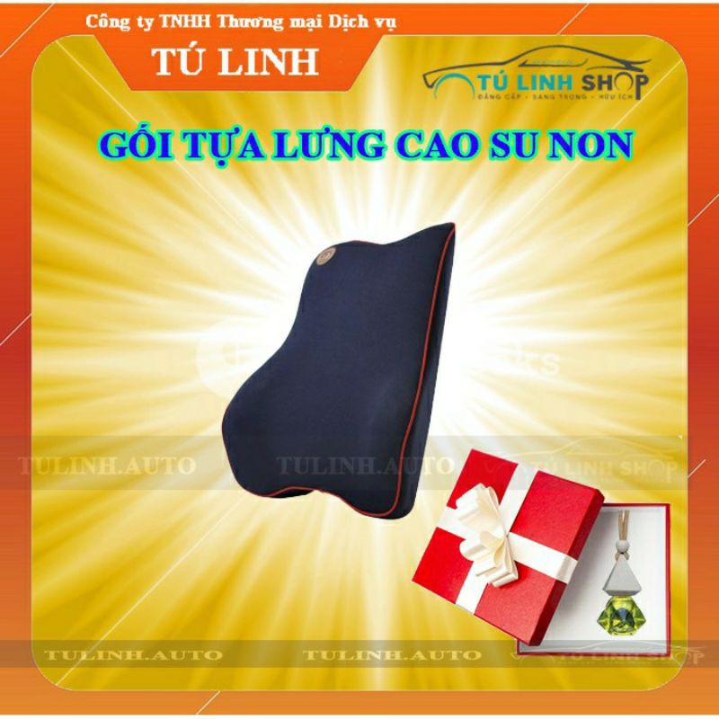 [Hình thật 100%] Đệm lưng sau ghế xe oto, ghế văn phòng, cao su non cao cấp ( đen viền đen)