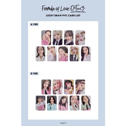Bộ ảnh UNOFFICIAL album Formular of Love O+T=<3 nhóm nhạc TWICE