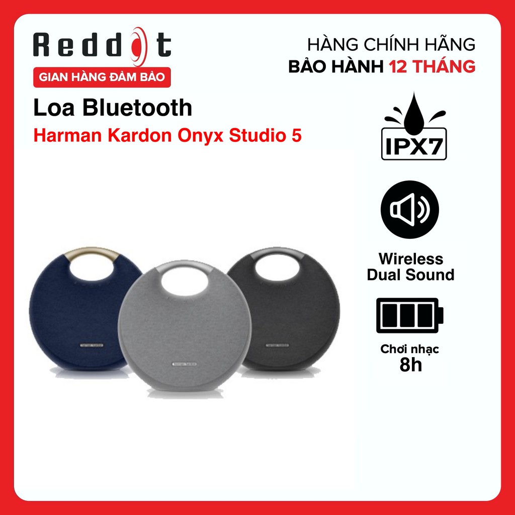 Loa Bluetooth Harman Kardon Onyx Studio 5 50W - Hàng Chính Hãng