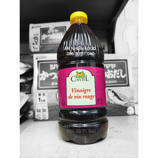 Giấm Đỏ Chatel Chai 750ml nhập khẩu từ Pháp