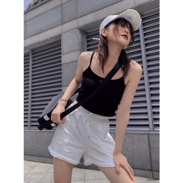 Quần short nỉ, quần short vải nữ có túi may ngoài 5832