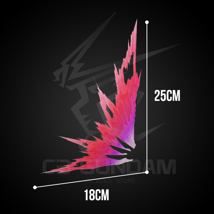 PHỤ KIỆN MÔ HÌNH GUNDAM RG 1/144 EFFECT WING OF LIGHT VER MB KÈM BASE ( CÁNH NHỰA KÈM GIÁ ĐỠ) CHO RG DESTINY