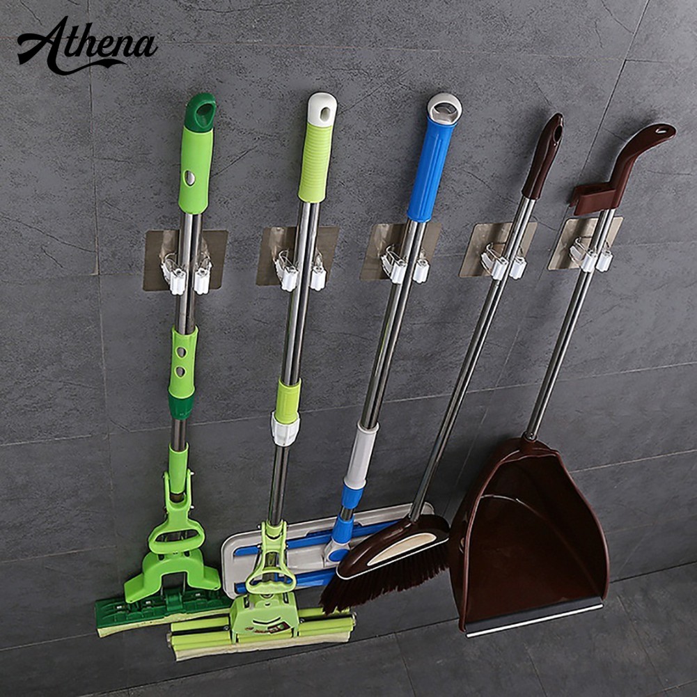 Giá Đỡ Cây Lau Nhà Gắn Tường Tự Dính Tiện Dụng