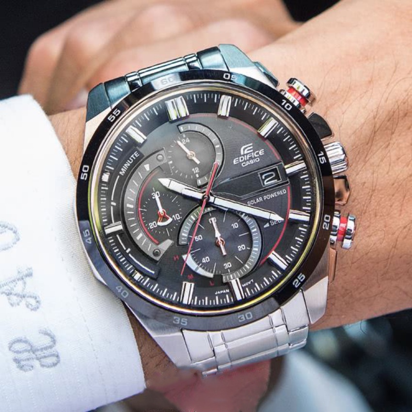 Đồng hồ nam điện tử đeo tay chống nước thời trang , CA$IO EDIFICE EQS600 -1AV size 44mm fullbox