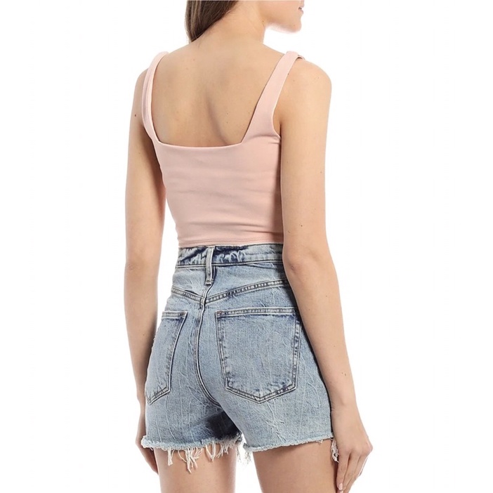 Áo croptop cổ vuông vnxk