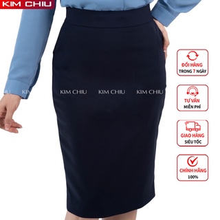 Chân Váy Ôm Công Sở Kim Chiu Màu Đen, Xanh Đen, Vải Kaki Cao Cấp, Tôn Dáng, Không Xù Lông, Dài 50-52cm CV-25