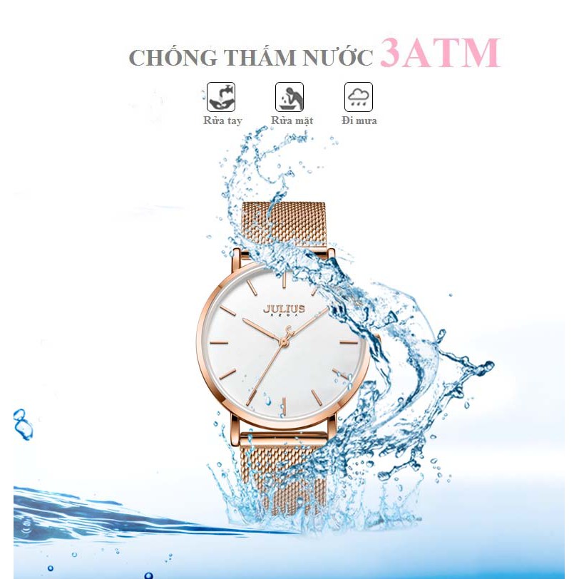 Đồng hồ đôi nam nữ JULIUS JA-1164C JULIUS dây thép