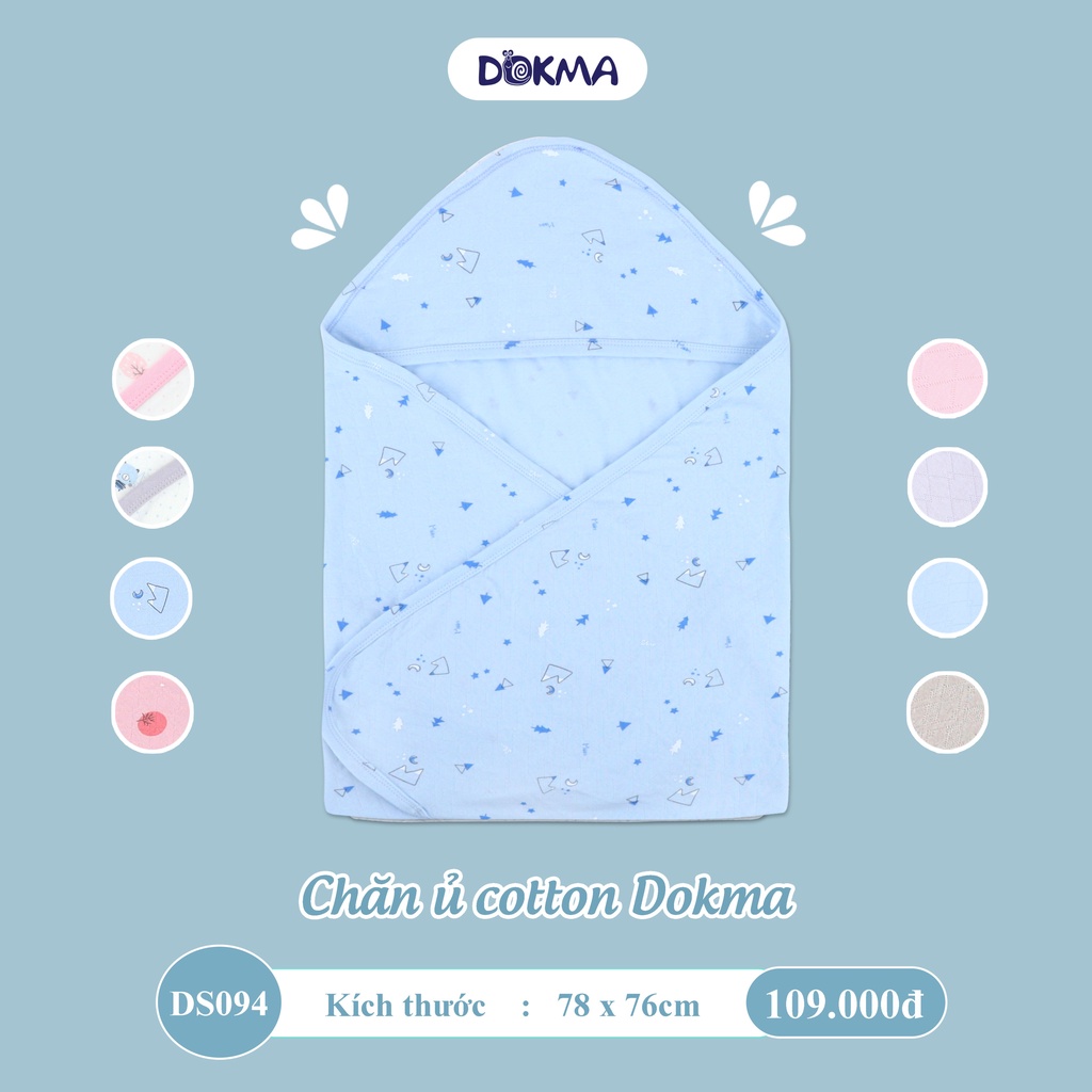 [FREESHIP] Chăn ủ cotton mềm mịn cho bé Dokma DS094