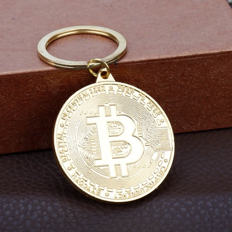 Móc Khóa Hợp Kim Hình Bitcoin 3 Màu Độc Đáo