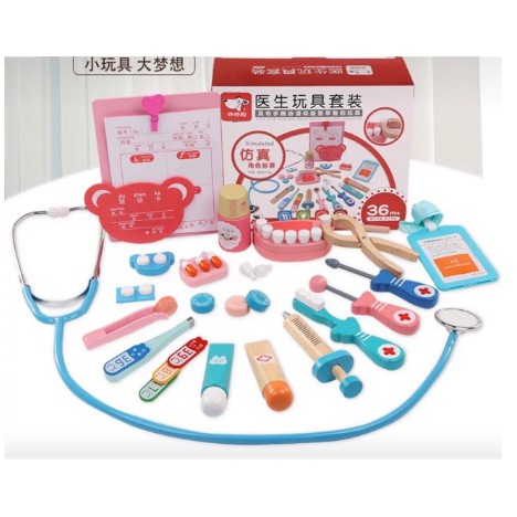 Bộ đồ chơi bác sĩ bằng gỗ - hàng đẹp