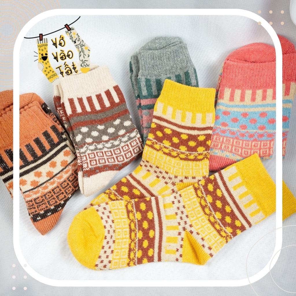 TẤT VỚ CỔ CAO THỔ CẨM CHẤT LEN MÓC