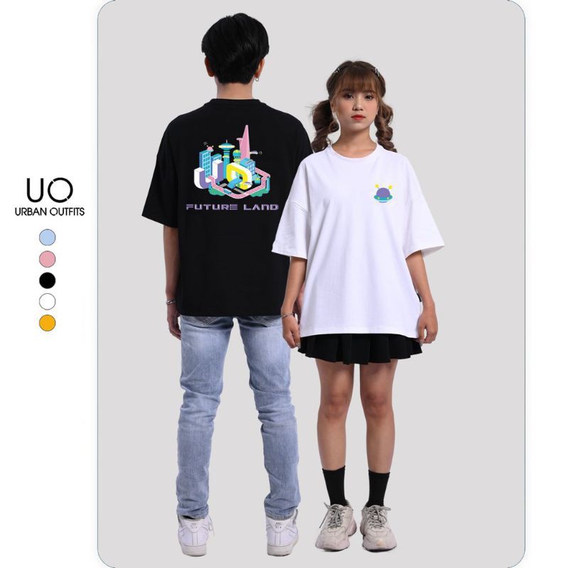 Áo Thun Tay Lỡ Nữ Nam Unisex Form Rộng URBAN OUTFITS In Future Land ATO16 100 cotton