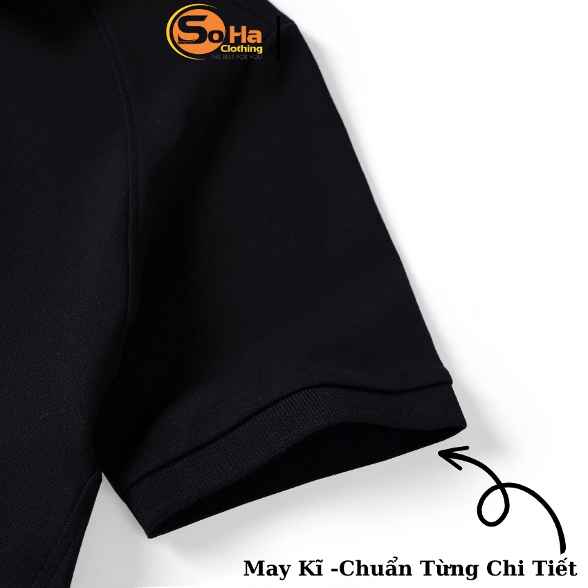 Áo Thun Nam, Áo Polo Nam Có Cổ Vải Cá Sấu Cotton Cao Cấp.Chất Lượng , Mèo Samurai, SoHa Clothing