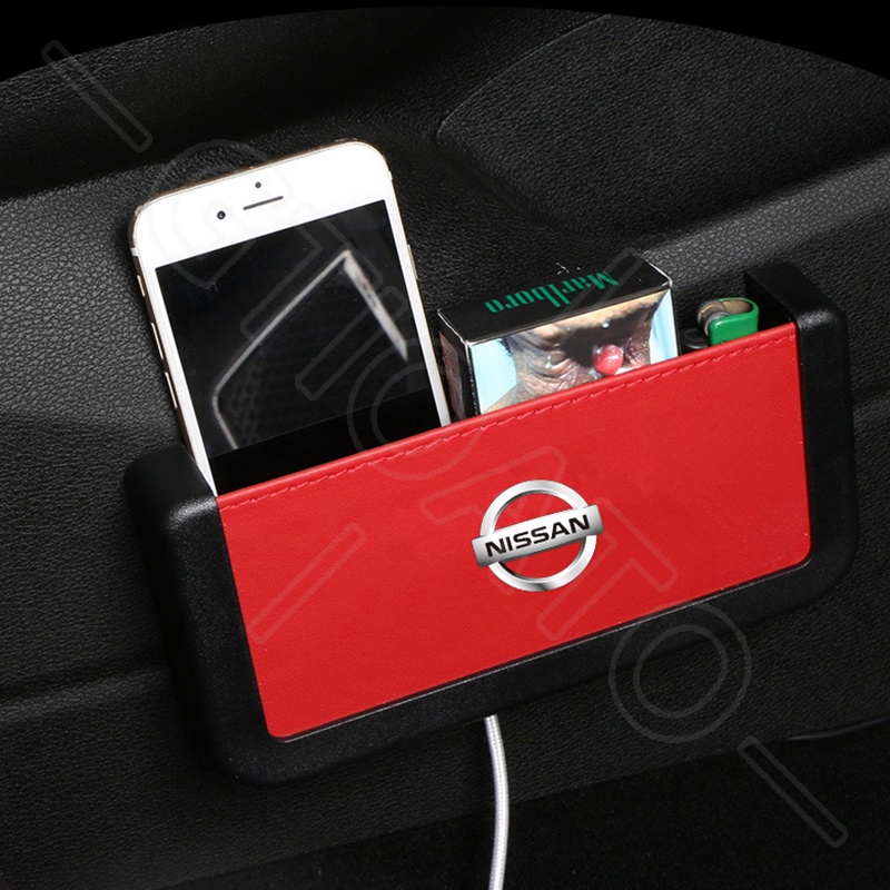 GTIOATO Hộp Đựng Điện Thoại Trên Oto Hộp Đựng Điện Thoại Trên Xe Túi Đựng Điện Thoại Trên Ô Tô Khay ĐựNg Đồ Ô Tô HộP ĐựNg Đồ TrêN Ô Tô Phụ Kiện Xe Hơi Cho Nissan X Trail Almera Sunny GTR Navara Teana Note Terra JUKE Kicks Serena ALTIMA Leaf