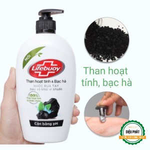 ⚡️ Nước Rửa Tay Lifebuoy Than Hoạt Tính Và Bạc Hà 177ml