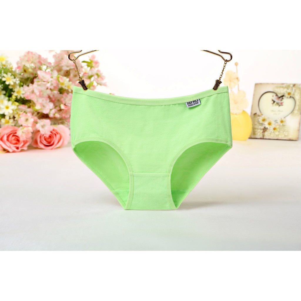 SUXI Quần lót cotton màu trơn cho nữ