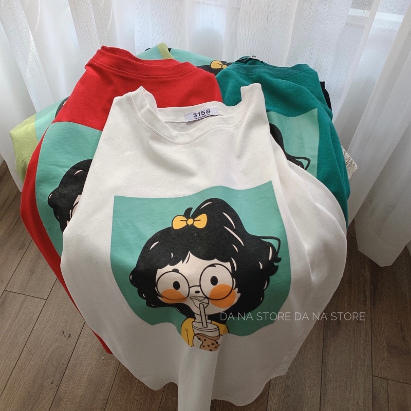 Áo thun nam nữ form rộng in hình chibi