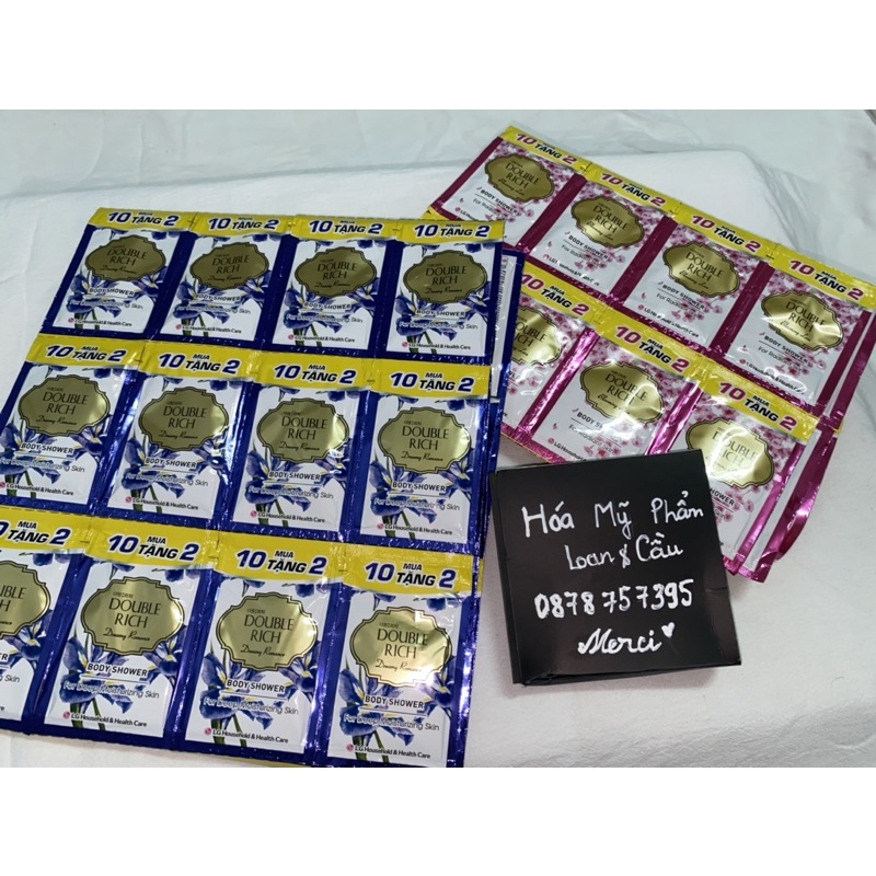 Combo 4 dây mua 10 tặng 2 sữa tắm DOUBLE RICH 7g