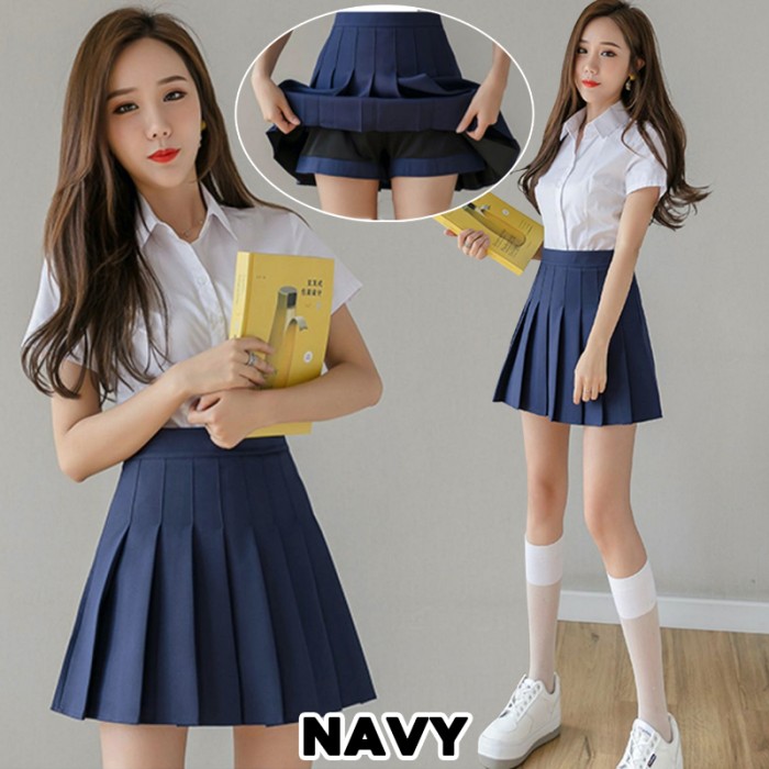 Chân Váy Ngắn Xếp Ly Màu Hồng Size Xl / Xxl / Xxxl