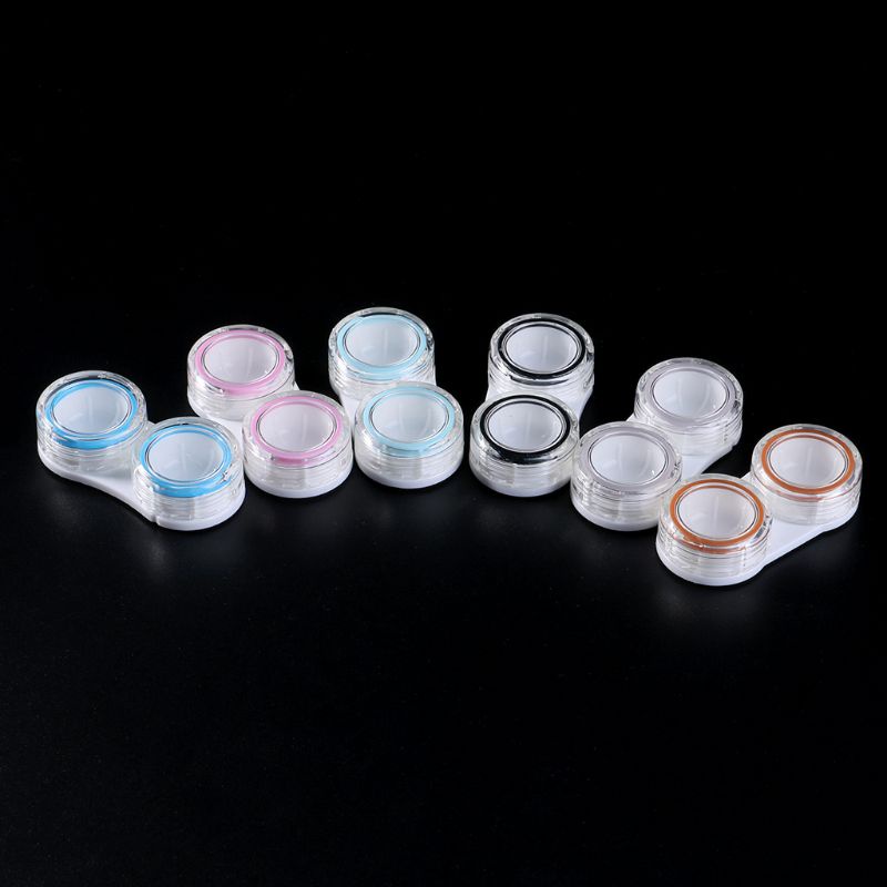 1 Hộp Đựng Kính Áp Tròng 6 Ngăn Trong Suốt Chống Rò Rỉ