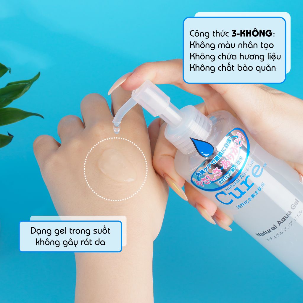 Gel tẩy tế bào da chết Cure Natural Aqua 250g Nhật Bản cho da mặt và toàn thân