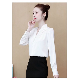 ÁO CỔ V XẾP LI VAI