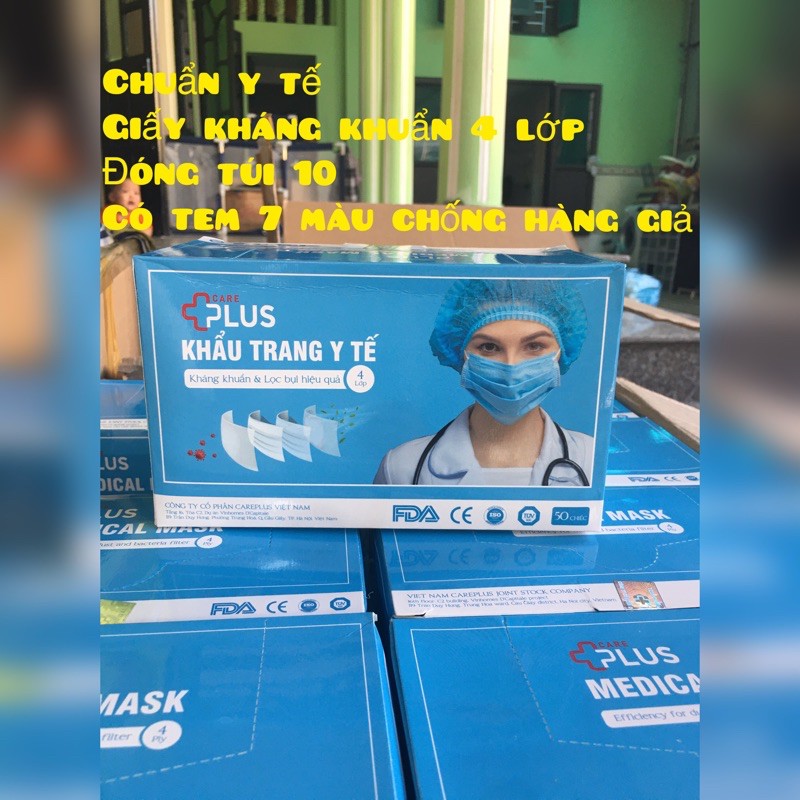 Khẩu trang y tế 4 lớp hàng chuẩn công ty
