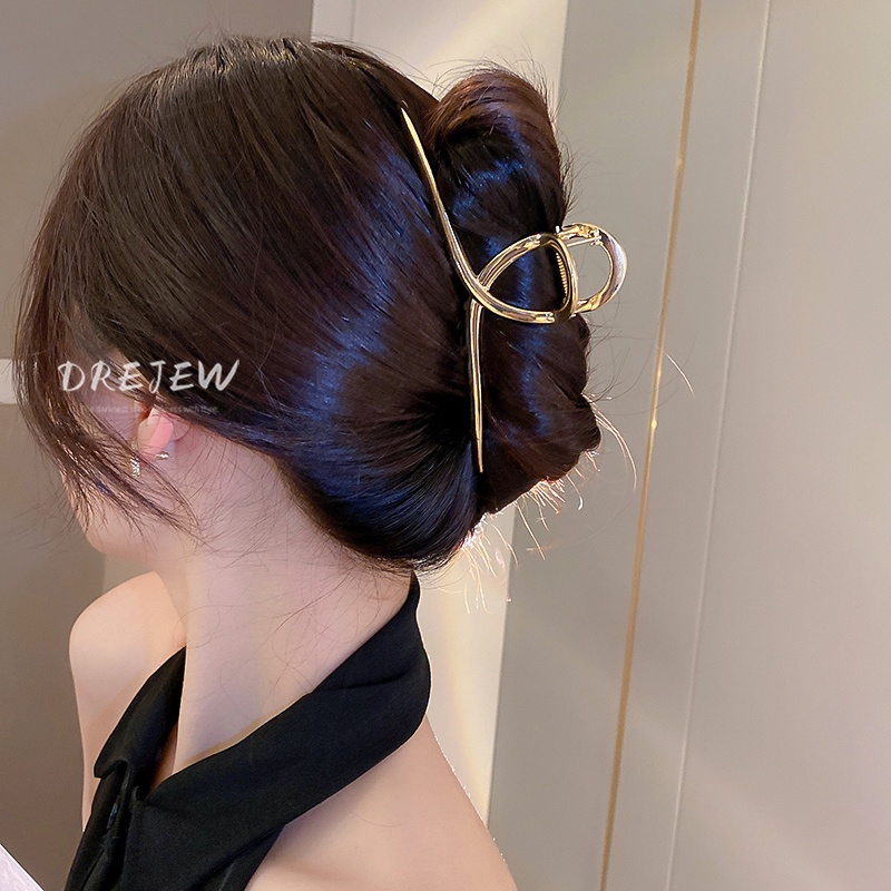 DREJEW Kẹp tóc bằng kim loại phong cách Hàn Quốc độc đáo cho nữ