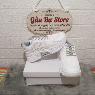 Giày Sneaker Nữ Viền Xám Hot Trend