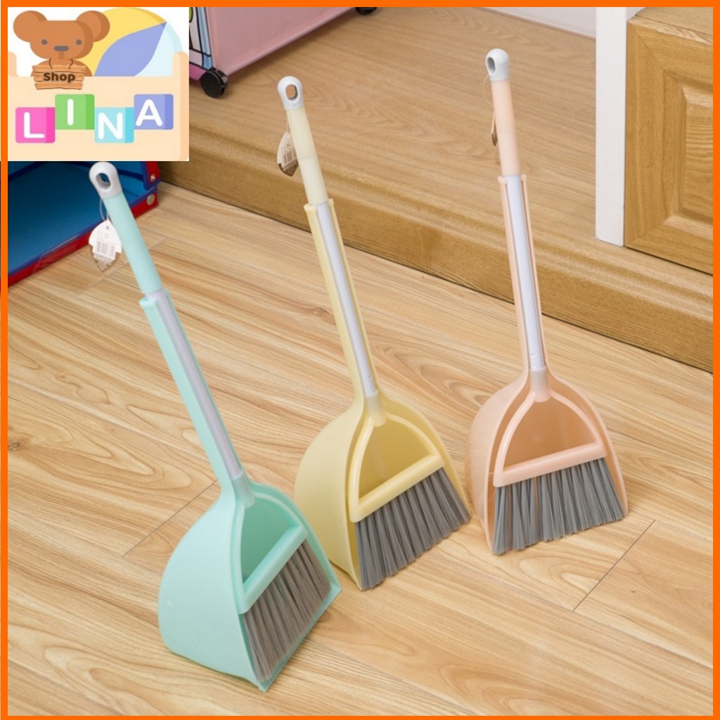 Bộ Chổi Hót Rác Và Cây Lau Nhà Cho Bé Thực Hành Cuộc Sống, Tránh Xa TV, Điện Thoại - LINA Kids