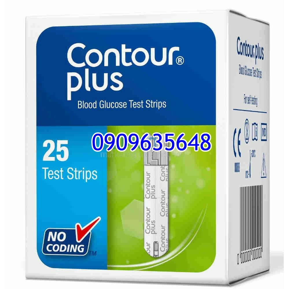 Que thử đường huyết Bayer Contour Plus 25