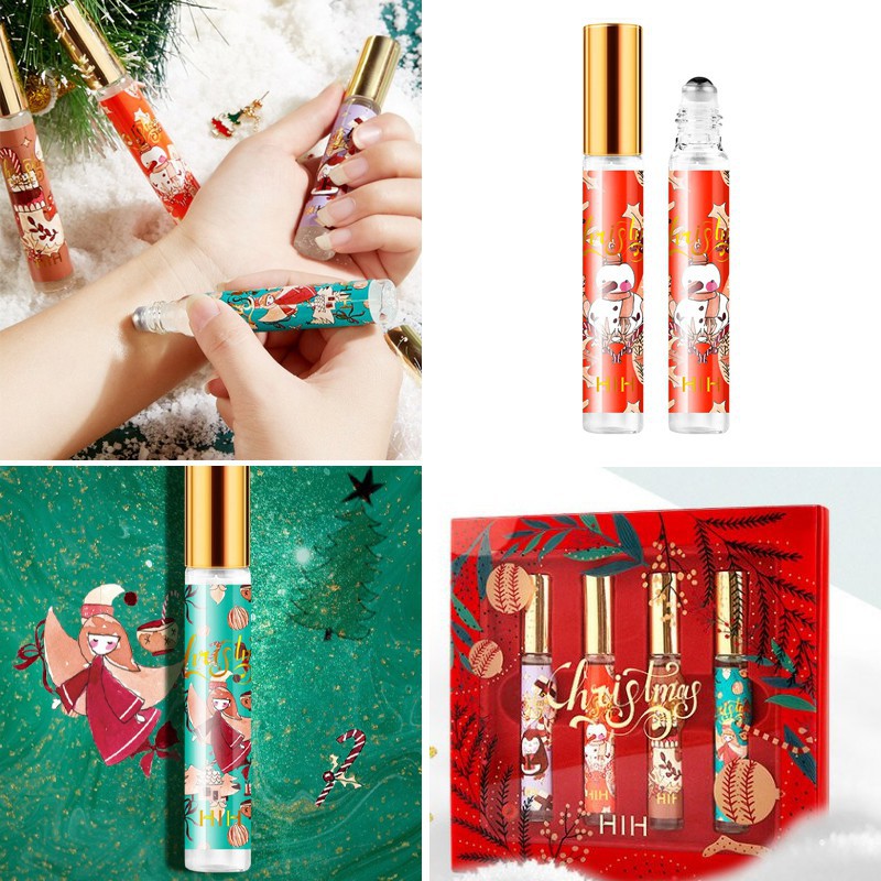 Hot Quà Tặng Noel - Set 4 Chai Nước Hoa Lăn Mới 2020 | Thế Giới Skin Care