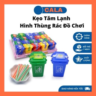 Kẹo tăm lạnh hình thùng rác đồ chơi thái lan