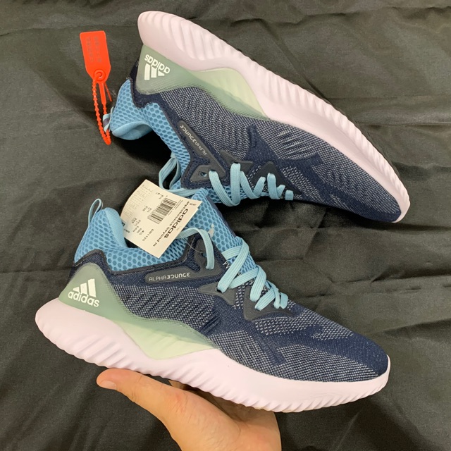 (Tặng móc khoá) Giầy Alpha bounce xanh dương cao cấp fullbox