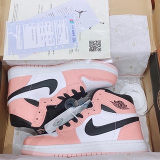 Giày JD1 Mid Hồng Đen Cao Cổ,( ảnh +video thật ) Jordan JD Pink Black full bill+box