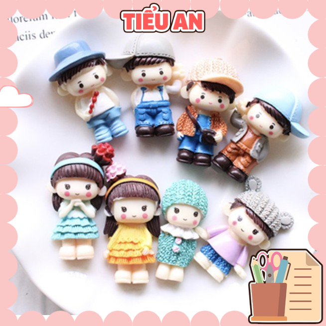 Charm (C28) slime/ Dụng Cụ Charm Trang Trí [Ko Keo &amp; Nút] Hình Nhân Vật Em Bé (3.5x2.0 cm) - Giá 1 cái