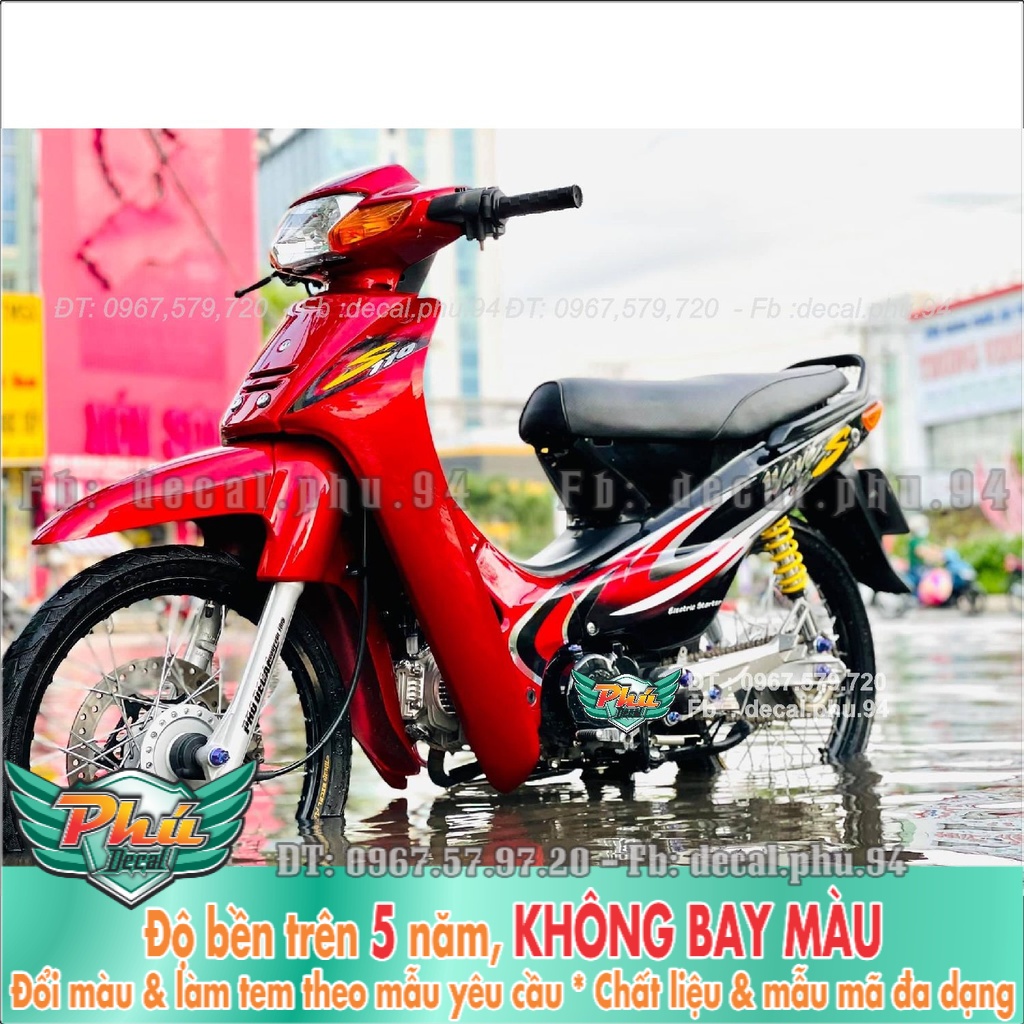 Tem Rời Wawe nhỏ đỏ đen Crom (K) -1
