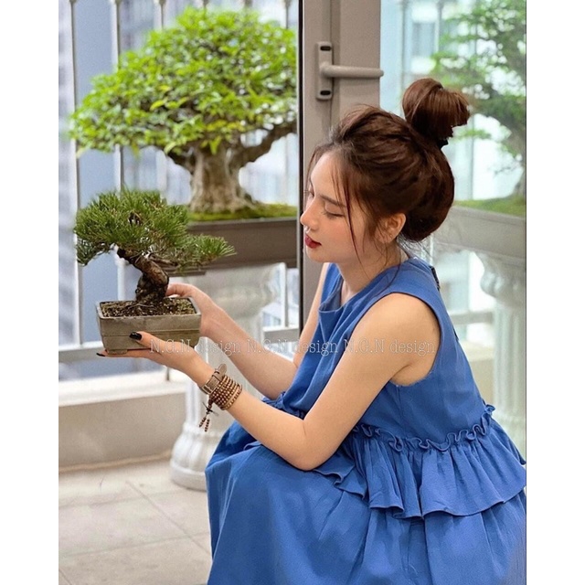 Váy tiểu thư xanh coban